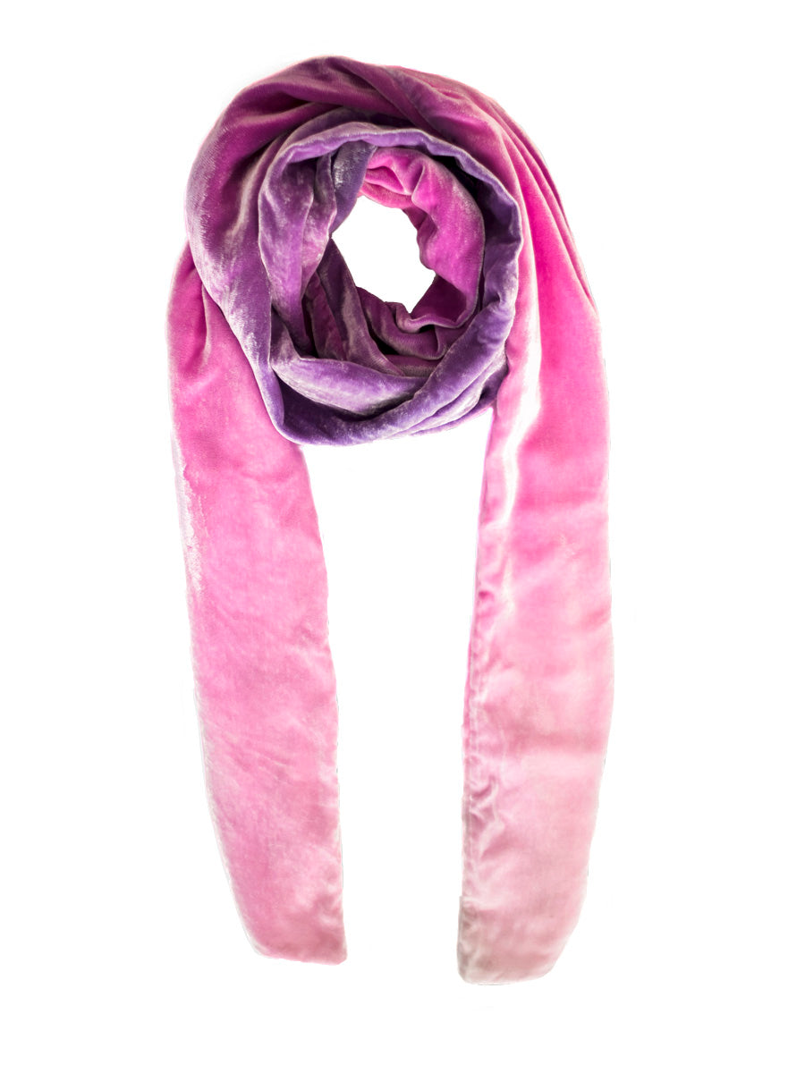 velvet scarf: Crocus Field