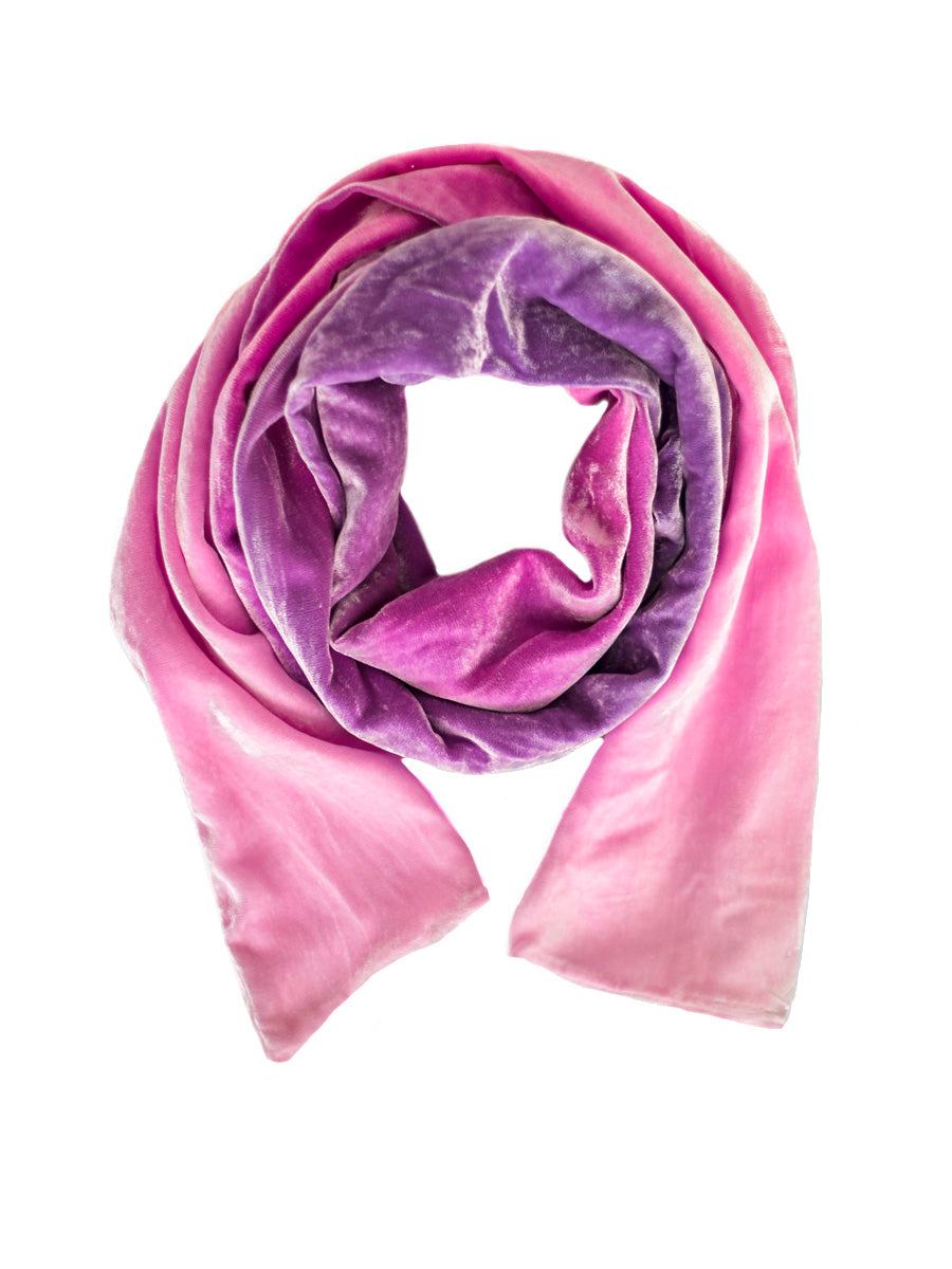 velvet scarf: Crocus Field