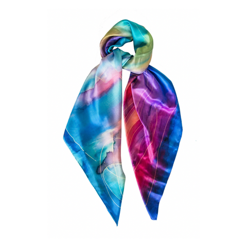 rayon scarf: Blenheim in greenn