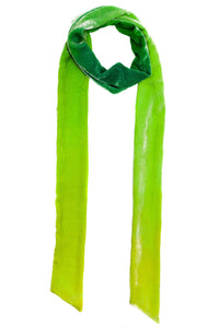 velvet scarf: Green Goddess