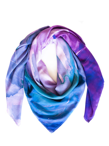 rayon scarf: Iris in blush pink