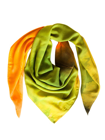 rayon scarf: Blenheim in greenn