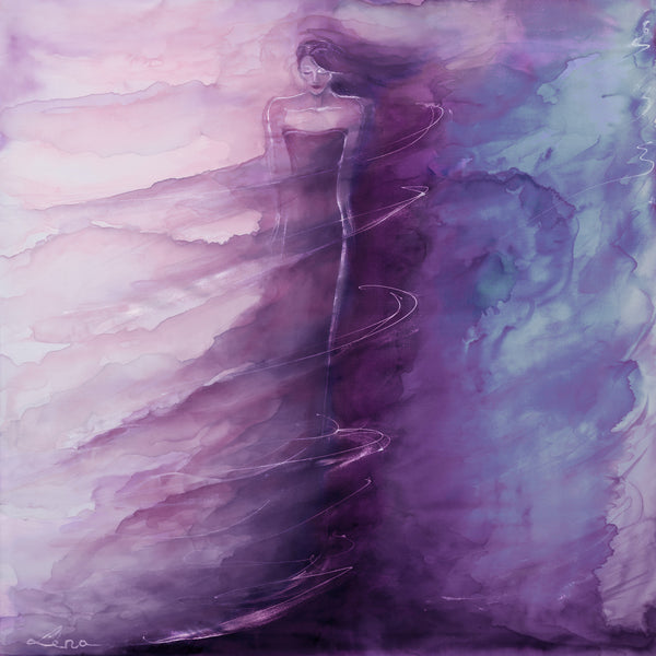 silk pocket square: Mystic Purple