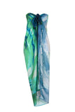 rayon scarf: Beyond The End in green