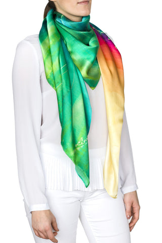 silk scarf: Sky Is The Limit in silver