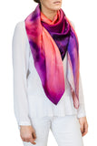 silk scarf: Iris in blush pink