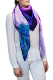 silk scarf: Beyond The End in purple