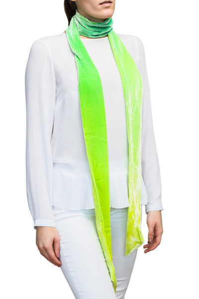 velvet scarf: Green Goddess