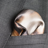 silk pocket square: Sky Is The Limit in silver