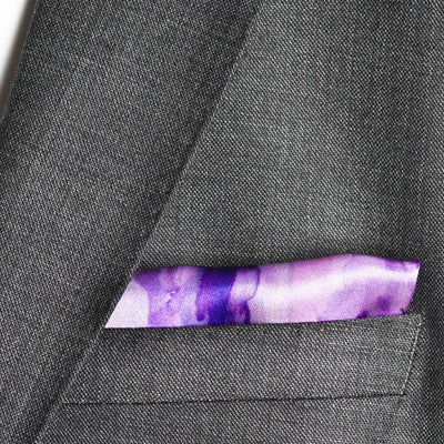 wedding pocket square in purple colour