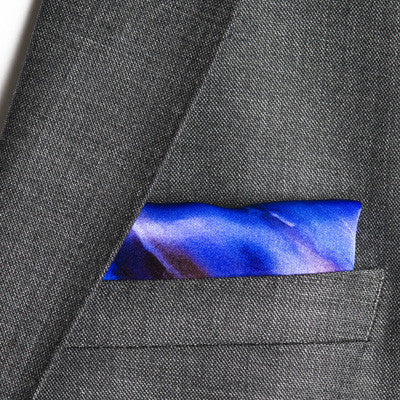 silk pocket square: Purple Rain