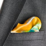 mens pocket square in yellow