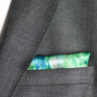 wedding pocket square in green colour