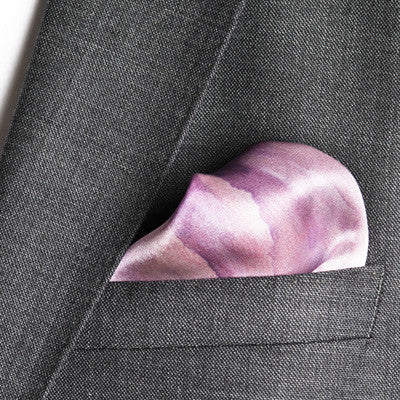 luxury pocket square in soft pink