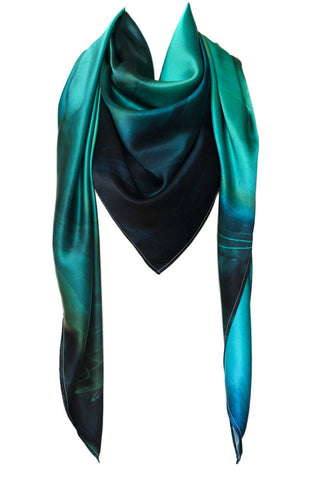 silk scarf: Sky Is The Limit in green